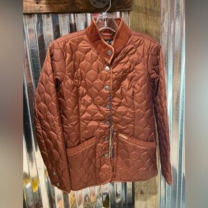 Panhandle Slim Quilted Button-Front Jacket in Rust